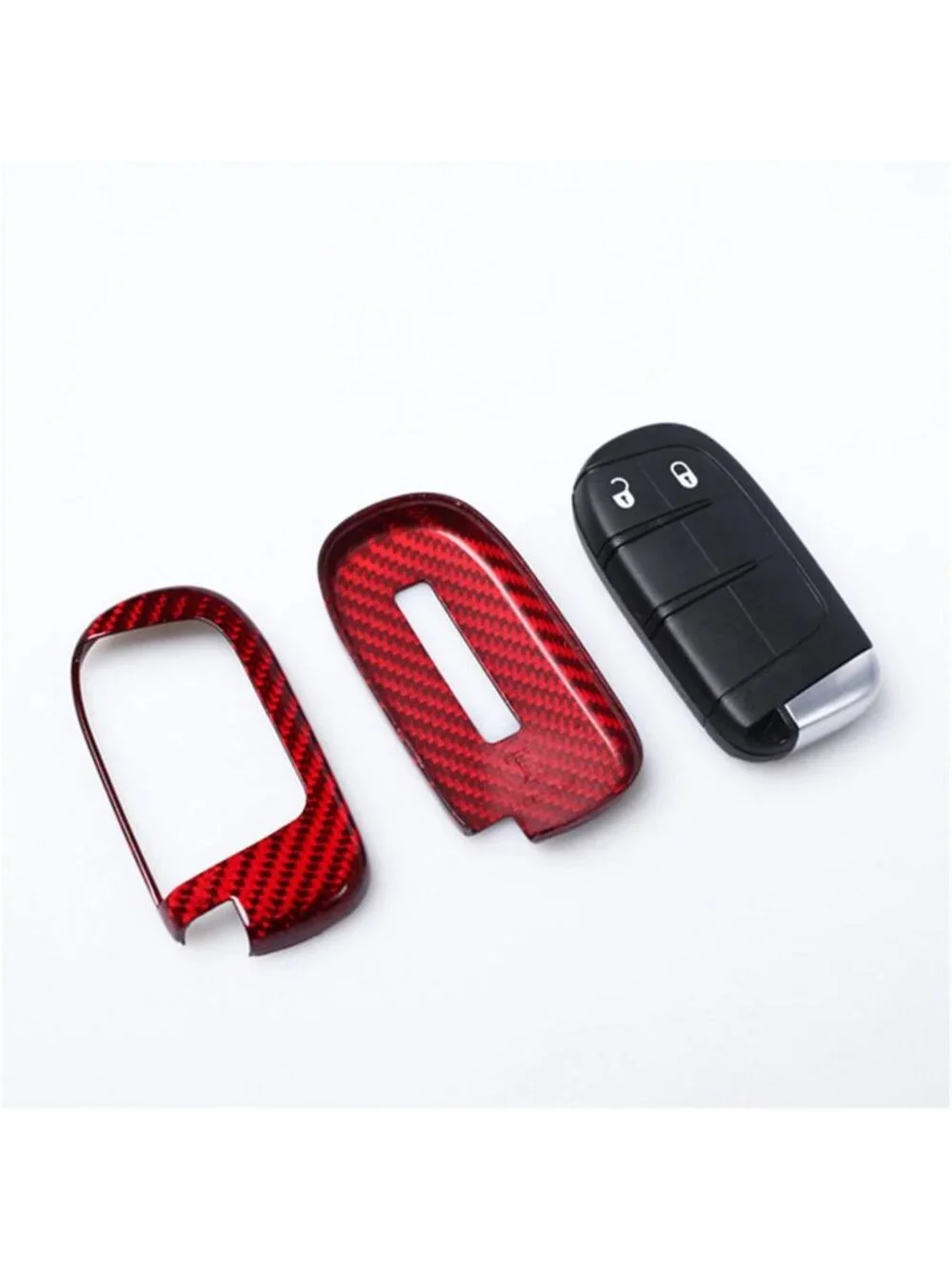 Sleek Carbon Fiber Key Fob Cover for Dodge, Chrysler, Fiat - Smart Remote Case